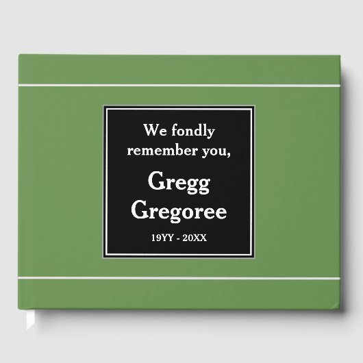 D'or Livre d'invités funéraires conservateur et simple (Recto)