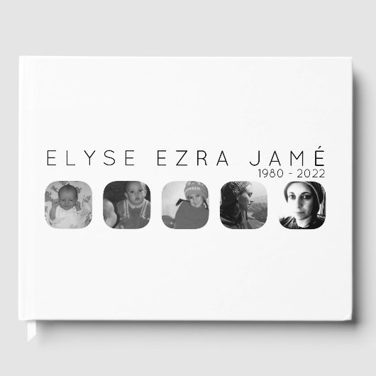 D'or Livre d'invités funéraires de 5 fenêtres (Recto)