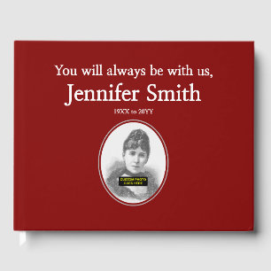 D'or Livre d'invités funéraires de base et minimale