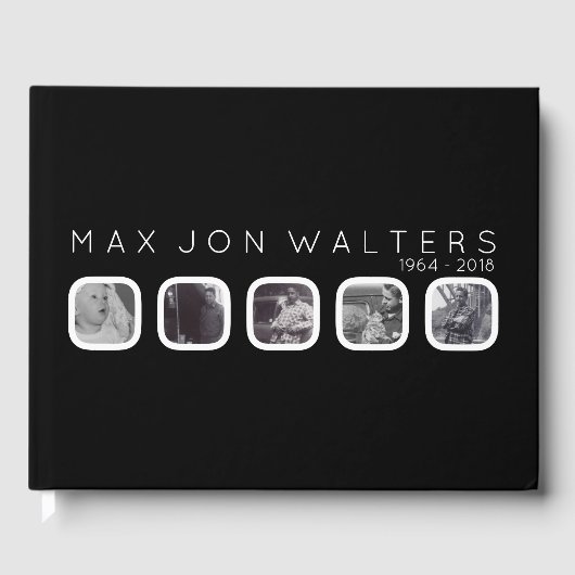 D'or livre d'invités funéraires de cinq fenêtres (Recto)