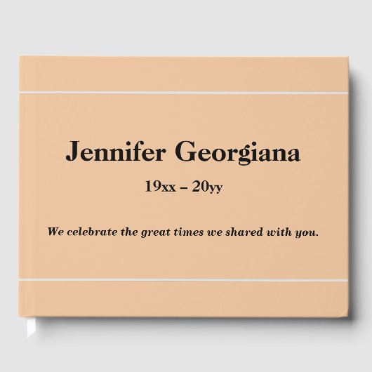 D'or Livre d'invités funéraires discrets et conservateu (Recto)