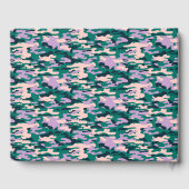 D'or Livre D'Invités Mariage De Camouflage Rose Et Vert (Verso)