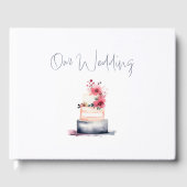 D'or Livre d'invités mariage Watercolor (Recto)