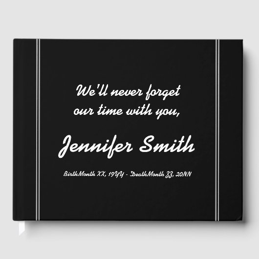 D'or Livre d'invités minimes, funéraires ordinaires (Recto)