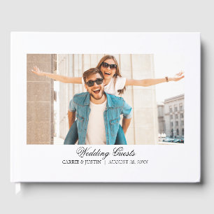 D'or Livre d'invités photo Mariage moderne