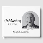 D'or Livre d'invités photos de funérailles simples (Recto)