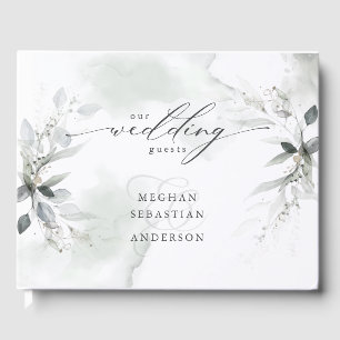 D'or Livre d'invités Rustic Muted Green Folift