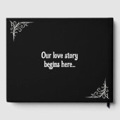 D'or Livre gothique noir d'invité Noms et textes person (Verso)