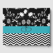 D'or Livre Mariage de Blue and Black Hearts (Verso)