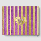 D'or Livre Mariage de papillon violet et or (Verso)