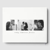 D'or M. et Mme EDITABLE COULEUR Mariage Livre d'invités (Verso)