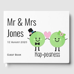 D'or M. & Mme Happas Livre d'invité Mariage