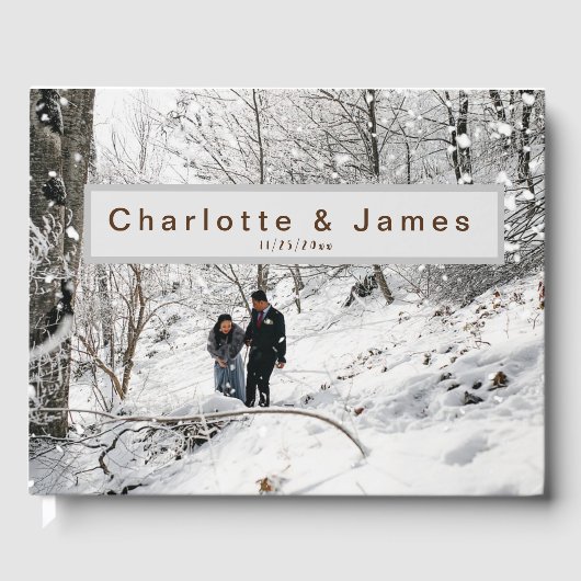 D'or Mariage d'hiver livre d'hôtes (Recto)