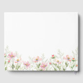 D'or Mariage Fleur sauvage du livre d'invité (Verso)