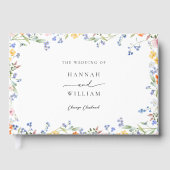 D'or Mariage fleur sauvage Livre d'invité (Recto)