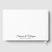 D'or Mariage gay pride Livre d'invité - Texte noir (Verso)