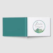 D'or Mariage Livre d'hôtes Tropical Palm Feuille (Complet)