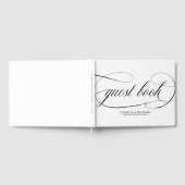 D'or Mariage Livre d'invité Chic Script noir (Complet)