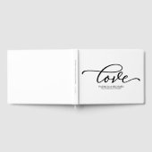 D'or Mariage Livre d'invité Chic Script noir (Complet)