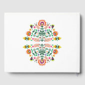 D'or Mariage Livre d'invité Fiesta Mexique Floral Rusti (Verso)