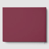 D'or Mariage moderne Nom de script Burgundy Livre d'inv (Verso)
