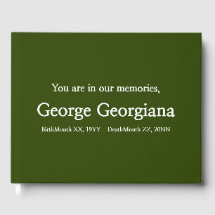 D'or Minimaliste et basique Funérailles/Memorial Livre 