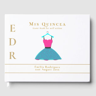 D'or Mis Quince Quinceanera Robe GUEST LIVRE Customisé