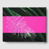 D'or Monogram Neon Arches Mariage tropical Livre d'invi (Verso)