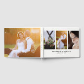 D'or Monogramme moderne simple Mariage photo livre d'hô (Complet)