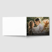 D'or Monogramme moderne simple Mariage photo livre d'hô (Complet)