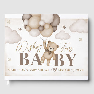 D'or Nous pouvons attendre Baby shower livre d'invité