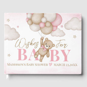 D'or Nous pouvons attendre Baby shower livre d'invité