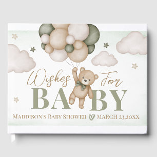 D'or Nous pouvons attendre Baby shower livre d'invité