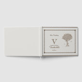 D'or Oak Tree Sketch Mariage Livre d'invité (Complet)