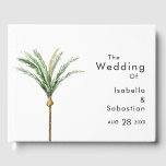 D'or Palm Tree Destination Mariage Livre d'invité<br><div class="desc">Ce palmier de destination mariage livre d'hôtes avec des palmiers d'aquarelle tropicale sur un arrière - plan blanc éclatant qui évoque l'ambiance rêvée d'un mariage de destination. ce design rayonne sur l'amour des rivages sablonneux et des palmiers balançoires, parfait pour les couples à la recherche d'une célébration vraiment inoubliable. Pour...</div>