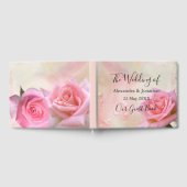 D'or Parfait rose Roses Mariage Livre d'invité (Complet)