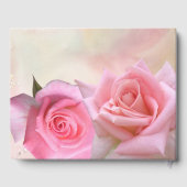 D'or Parfait rose Roses Mariage Livre d'invité (Verso)