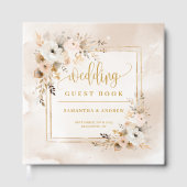 D'or Pastel Boho Neutral Gold Automne Mariage Livre d'h (Recto)