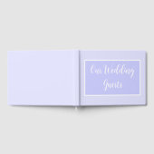 D'or Pastel Periwinkle Purple Mariage Livre d'invité (Complet)