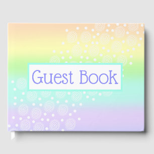D'or Pastel Rainbow Mariage Livre d'hôtes