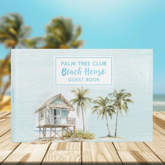 D'or Pavillon Bleu clair Palm Tree Beach House Livre d'