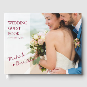 D'or Photo personnalisée Simple Moderne Mariage Livre d