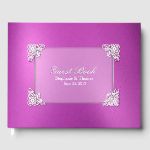 D'or Pink Foil Look Mariage Livre d'invité