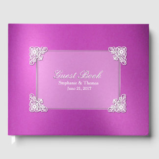D'or Pink Foil Look Mariage Livre d'invité