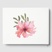 D'or Pink Poppies Mariage Livre d'invité (Verso)