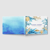 D'or Plage | Livre d'invité Mariage de l'aquarelle de m (Complet)