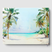 D'or Plage tropicale Destination Mariage Livre d'invité (Verso)