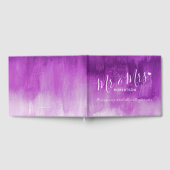 D'or Plum violet art moderne personnalisé livre d'invit (Complet)