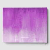 D'or Plum violet art moderne personnalisé livre d'invit (Verso)