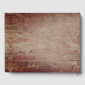 D'or Poppy Monogram Dark Mariage Livre d'invité (Verso)